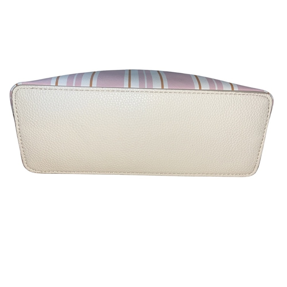 Nanette Lepore Pink & Cream Striped Dome Crossbody Bag - Picture 6 of 10